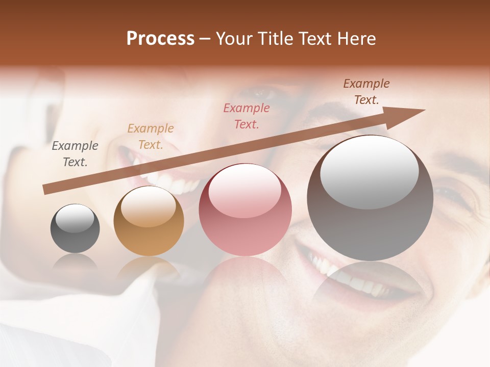 A Man And Woman Are Smiling For The Camera PowerPoint Template