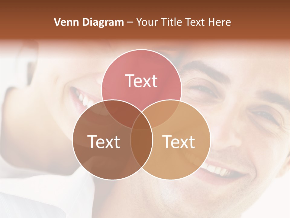 A Man And Woman Are Smiling For The Camera PowerPoint Template