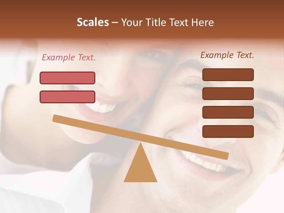 A Man And Woman Are Smiling For The Camera PowerPoint Template