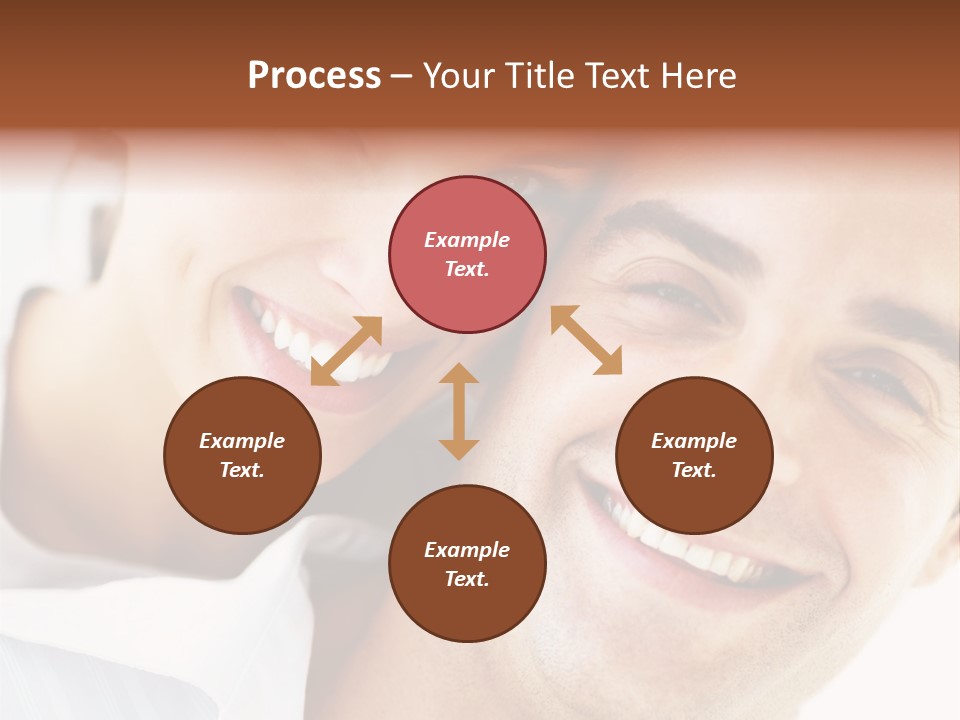 A Man And Woman Are Smiling For The Camera PowerPoint Template