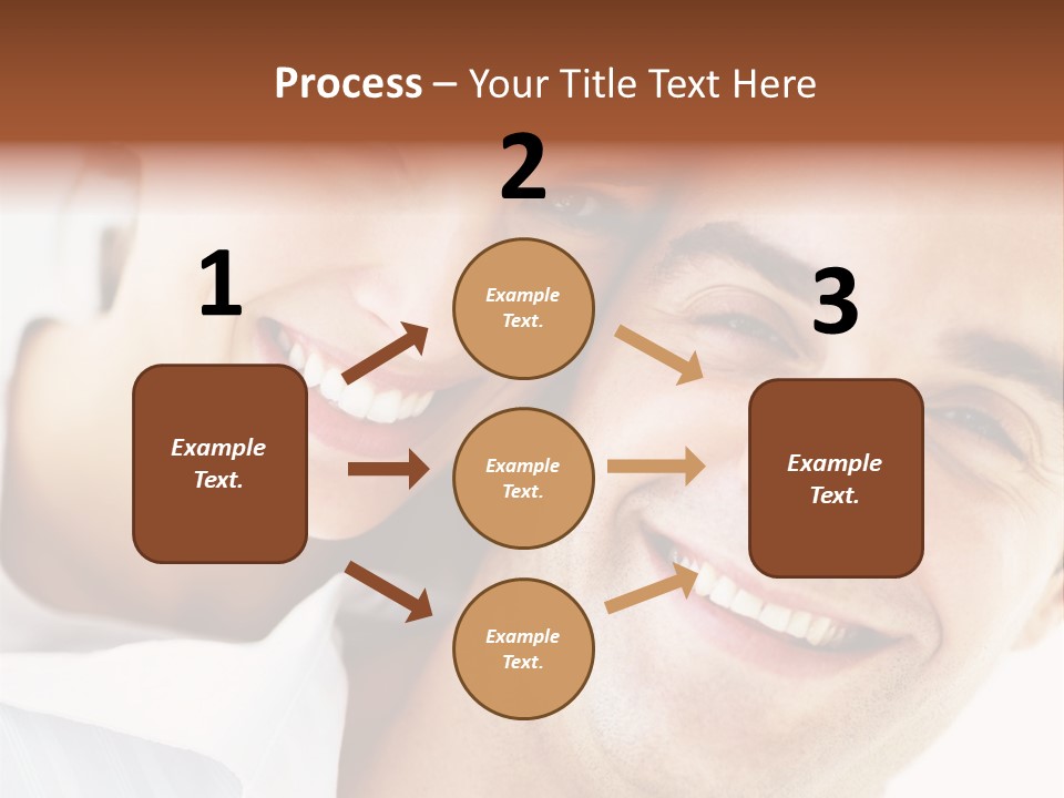 A Man And Woman Are Smiling For The Camera PowerPoint Template