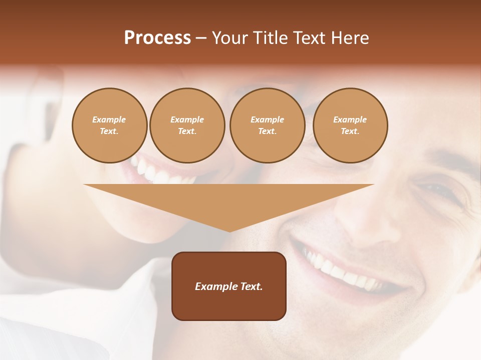 A Man And Woman Are Smiling For The Camera PowerPoint Template