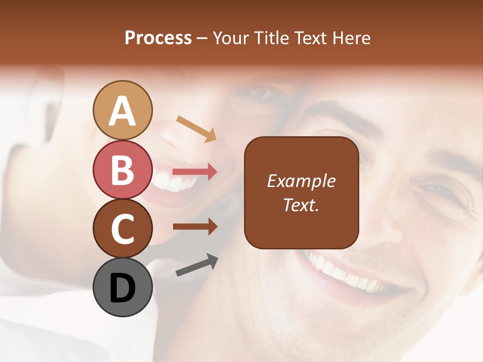 A Man And Woman Are Smiling For The Camera PowerPoint Template