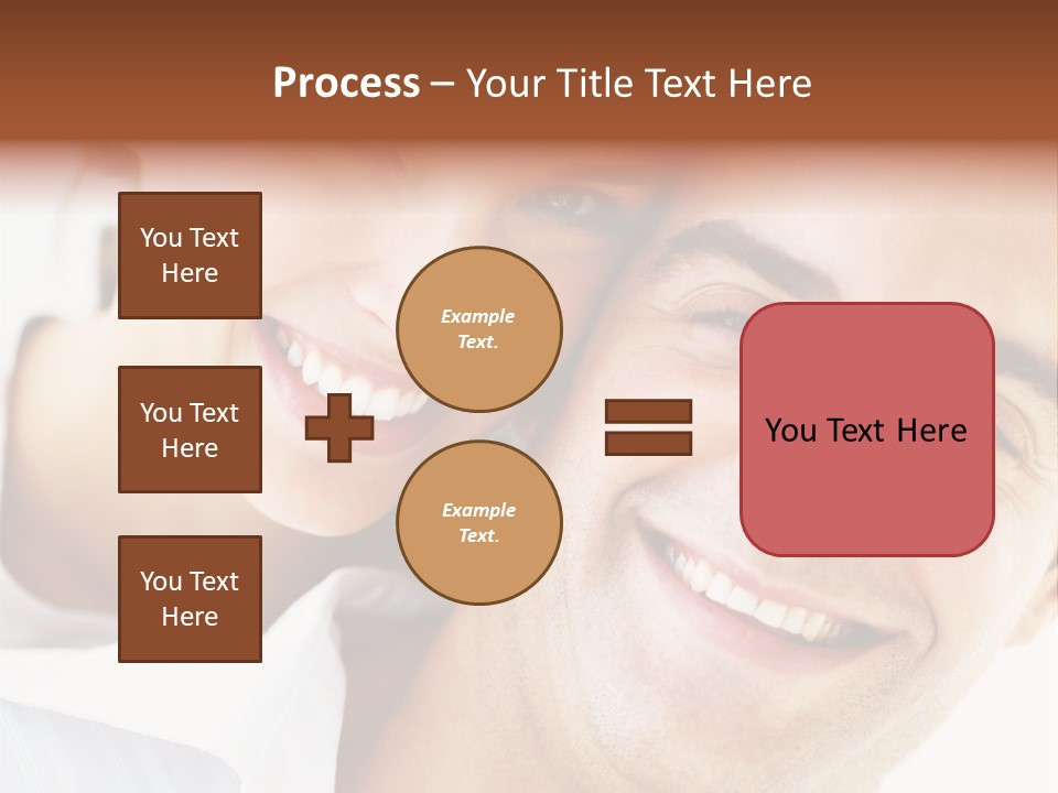 A Man And Woman Are Smiling For The Camera PowerPoint Template