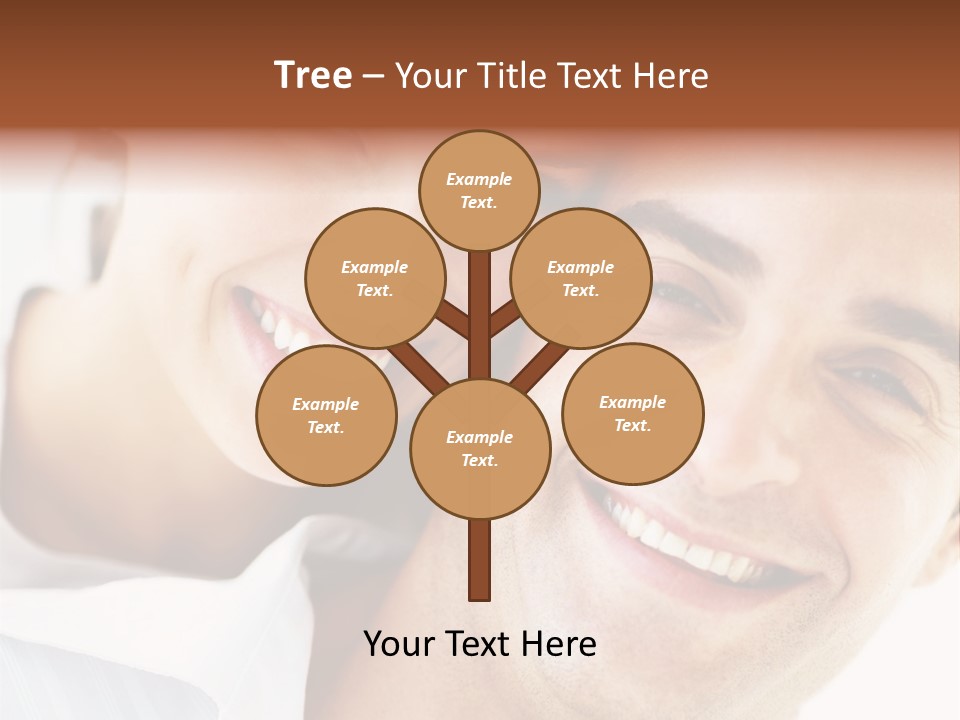 A Man And Woman Are Smiling For The Camera PowerPoint Template