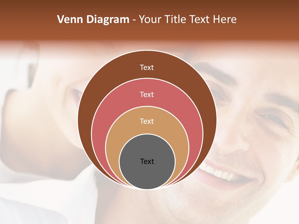 A Man And Woman Are Smiling For The Camera PowerPoint Template