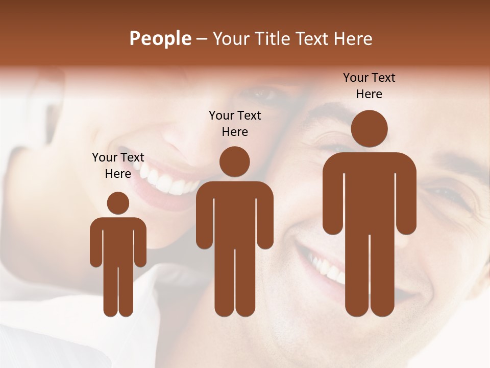 A Man And Woman Are Smiling For The Camera PowerPoint Template