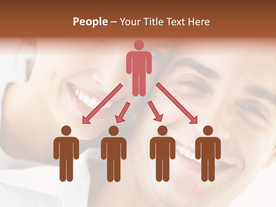 A Man And Woman Are Smiling For The Camera PowerPoint Template