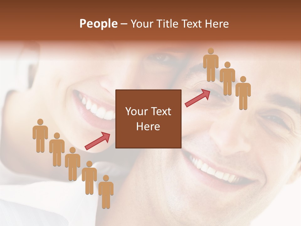 A Man And Woman Are Smiling For The Camera PowerPoint Template