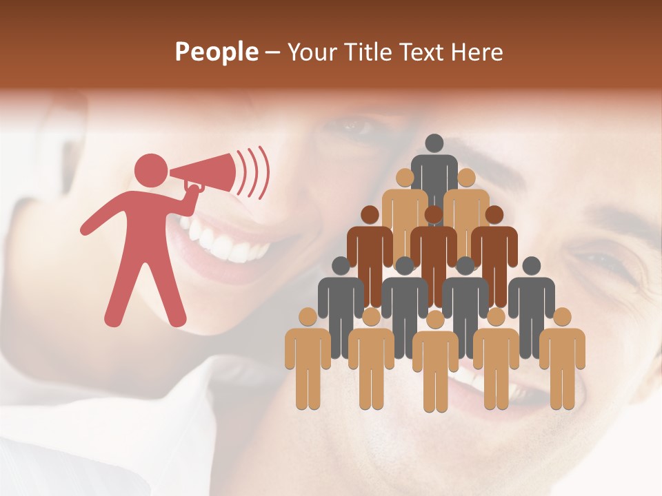 A Man And Woman Are Smiling For The Camera PowerPoint Template