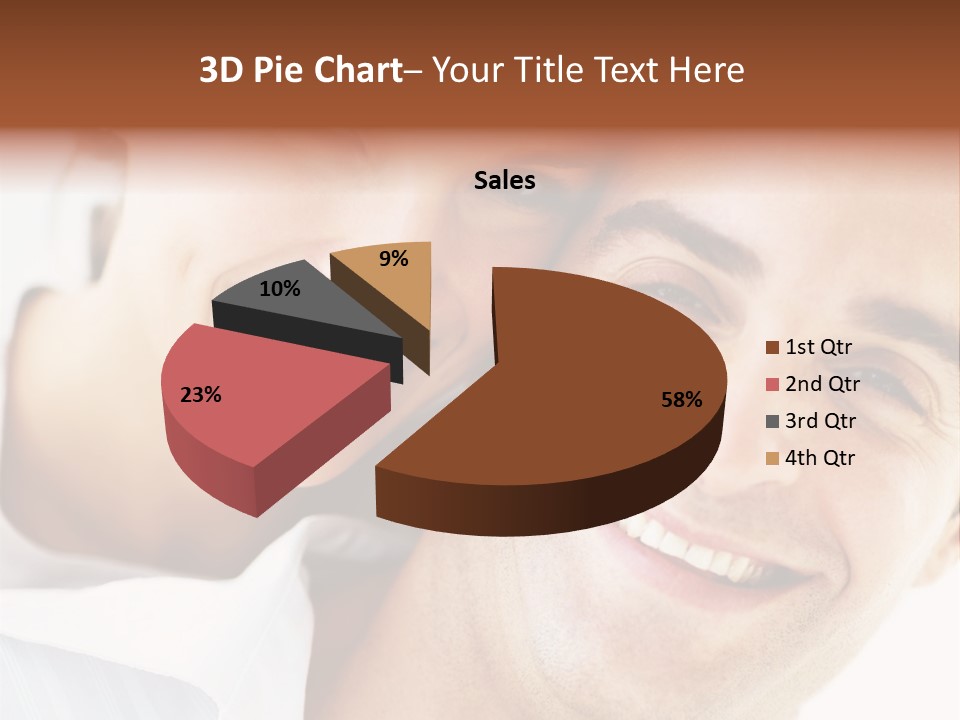 A Man And Woman Are Smiling For The Camera PowerPoint Template