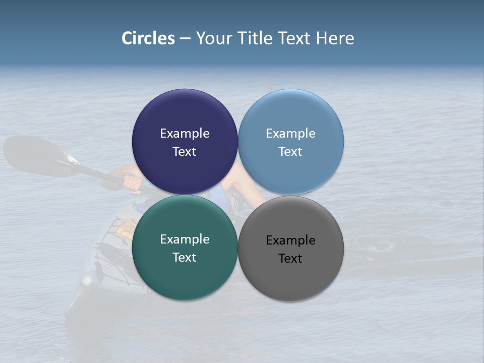 A Man Is Paddling A Kayak In The Water PowerPoint Template