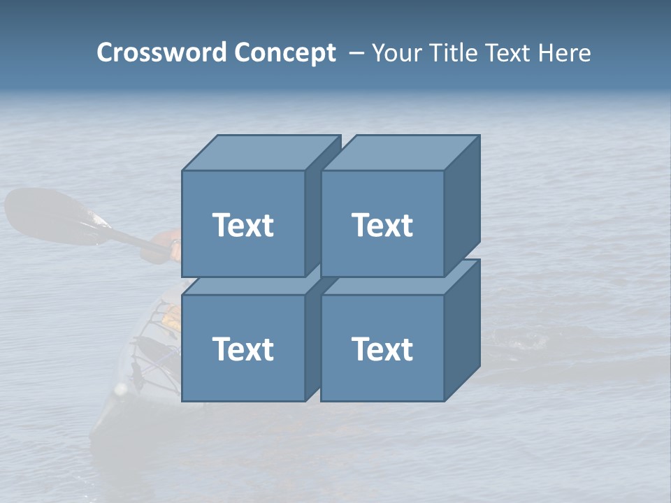 A Man Is Paddling A Kayak In The Water PowerPoint Template