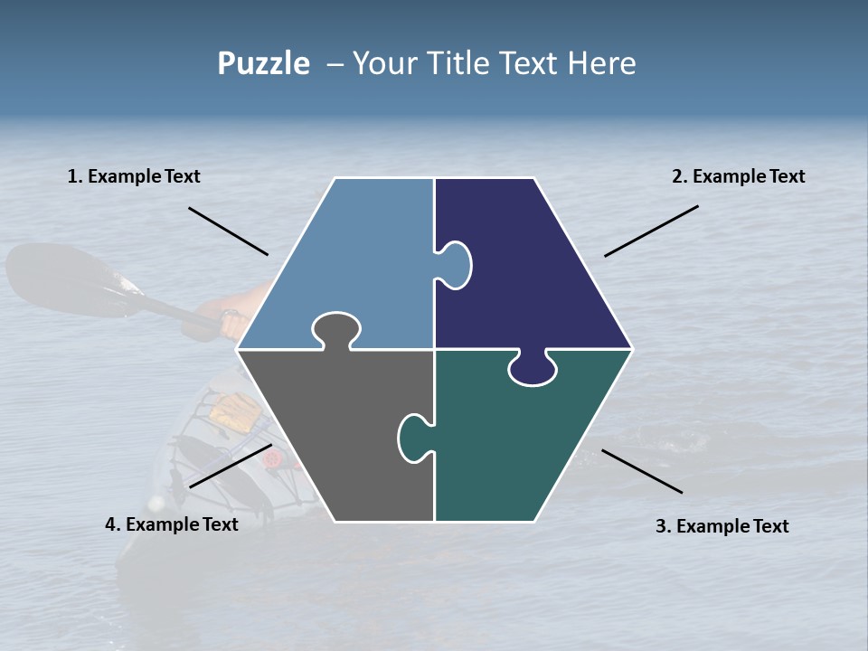 A Man Is Paddling A Kayak In The Water PowerPoint Template