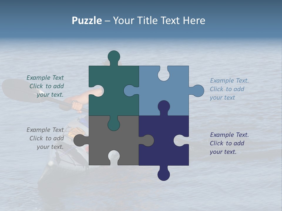 A Man Is Paddling A Kayak In The Water PowerPoint Template