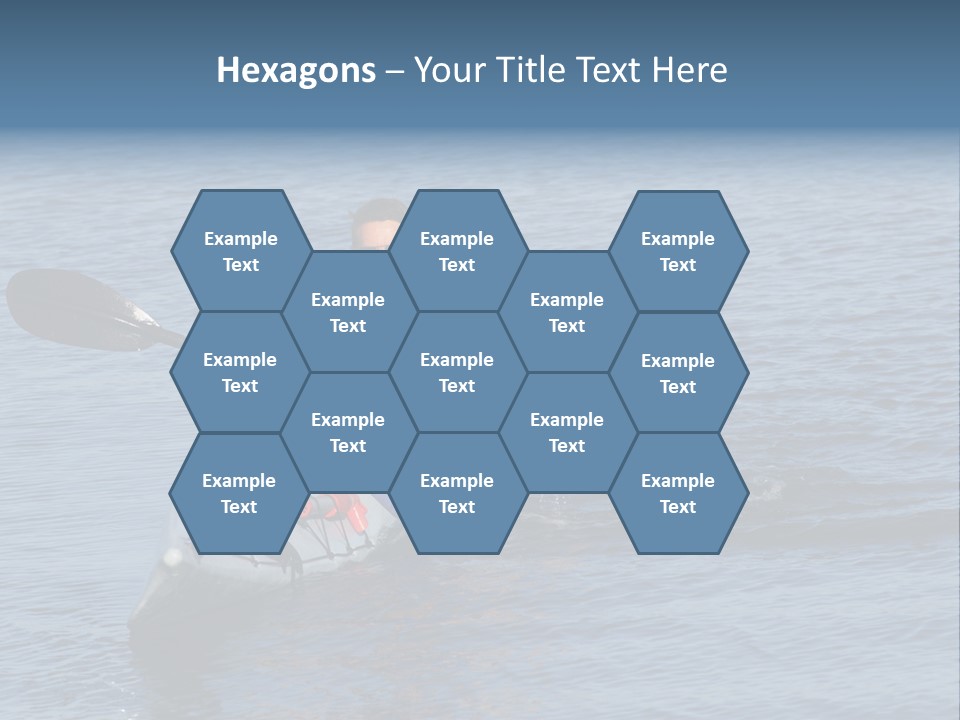 A Man Is Paddling A Kayak In The Water PowerPoint Template