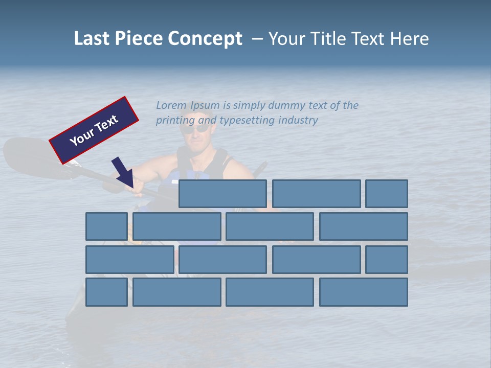 A Man Is Paddling A Kayak In The Water PowerPoint Template
