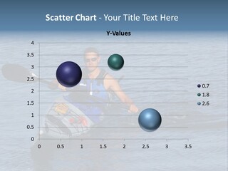 A Man Is Paddling A Kayak In The Water PowerPoint Template