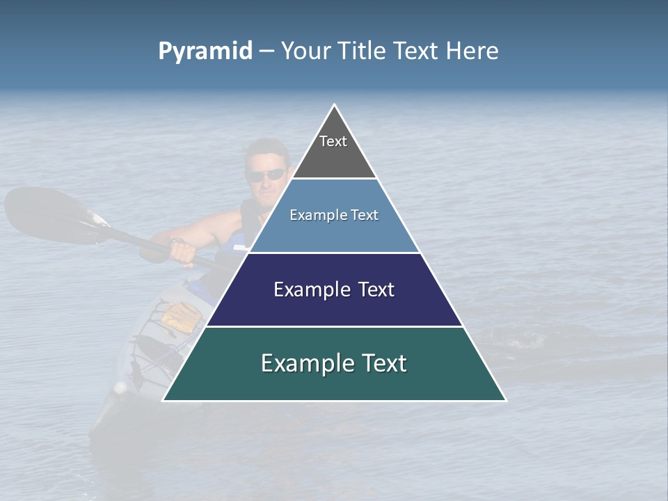 A Man Is Paddling A Kayak In The Water PowerPoint Template