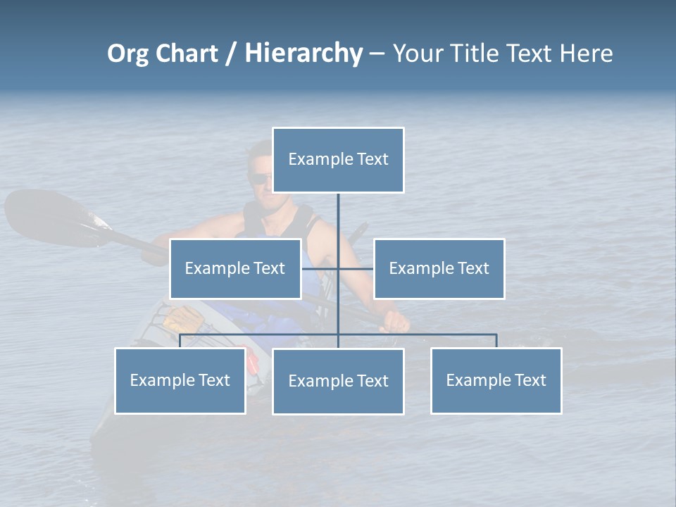 A Man Is Paddling A Kayak In The Water PowerPoint Template