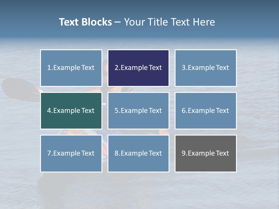 A Man Is Paddling A Kayak In The Water PowerPoint Template