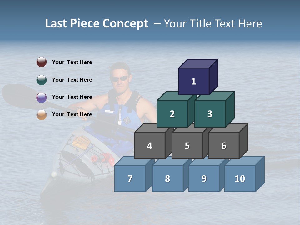 A Man Is Paddling A Kayak In The Water PowerPoint Template