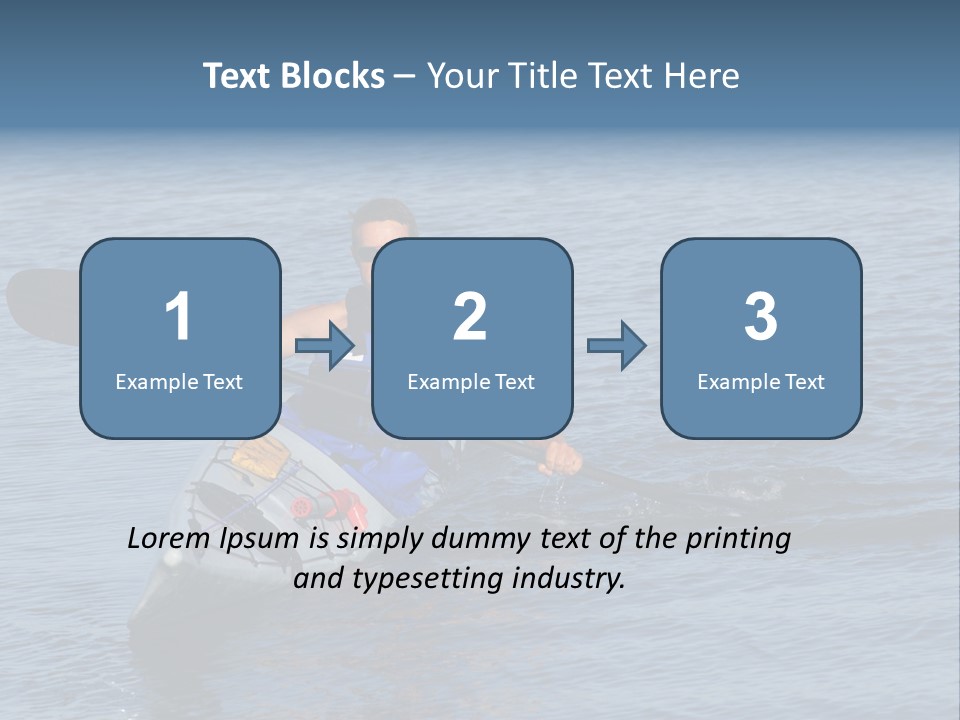 A Man Is Paddling A Kayak In The Water PowerPoint Template