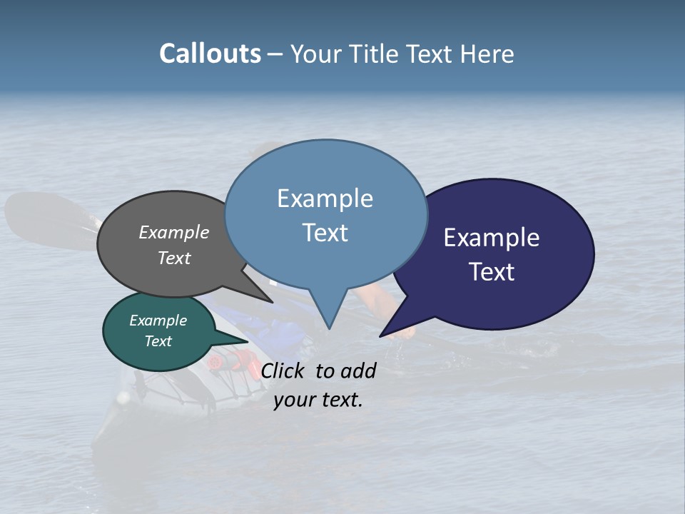 A Man Is Paddling A Kayak In The Water PowerPoint Template