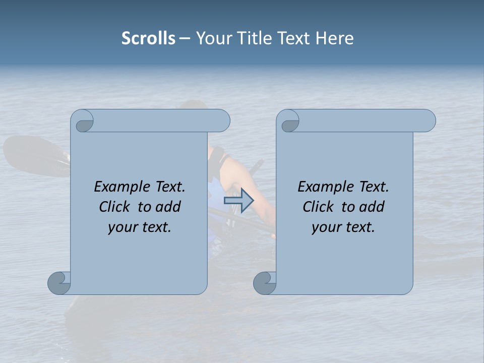 A Man Is Paddling A Kayak In The Water PowerPoint Template