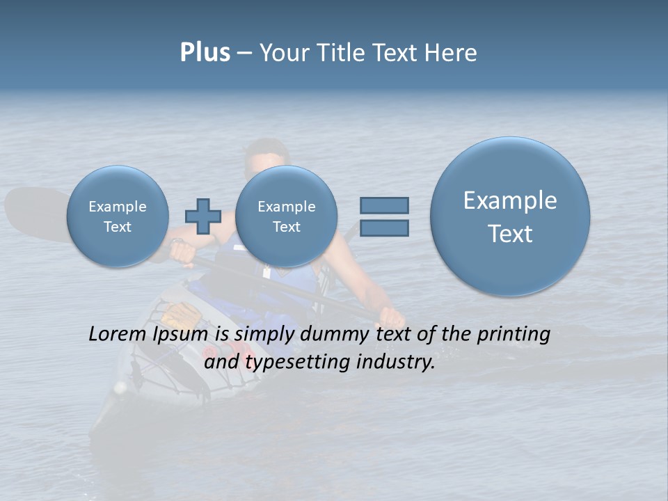 A Man Is Paddling A Kayak In The Water PowerPoint Template