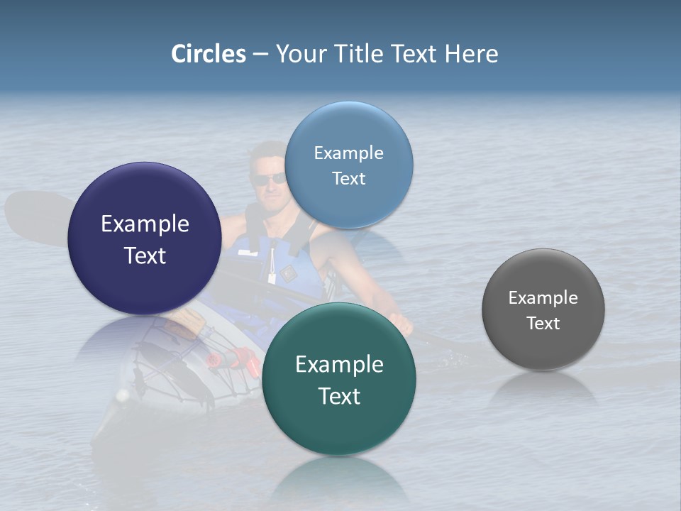 A Man Is Paddling A Kayak In The Water PowerPoint Template