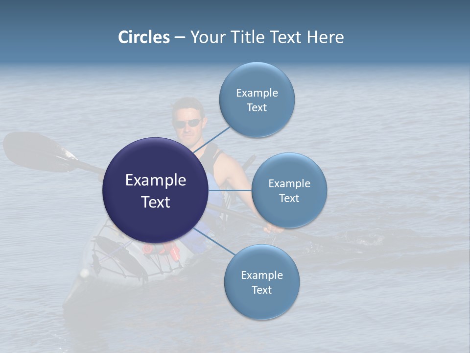 A Man Is Paddling A Kayak In The Water PowerPoint Template