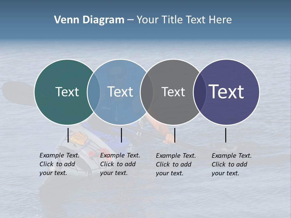 A Man Is Paddling A Kayak In The Water PowerPoint Template