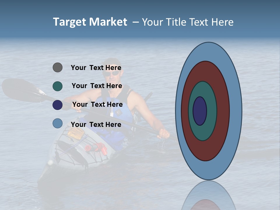A Man Is Paddling A Kayak In The Water PowerPoint Template