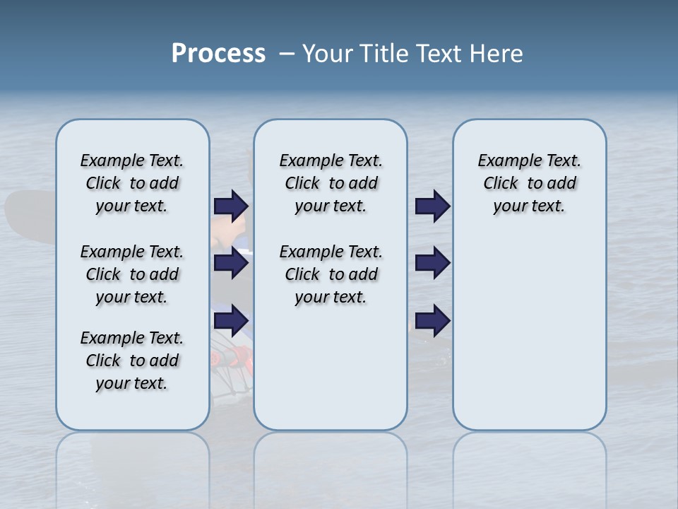 A Man Is Paddling A Kayak In The Water PowerPoint Template