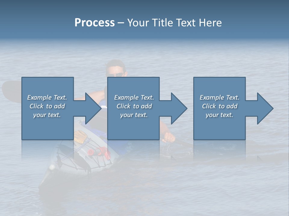A Man Is Paddling A Kayak In The Water PowerPoint Template