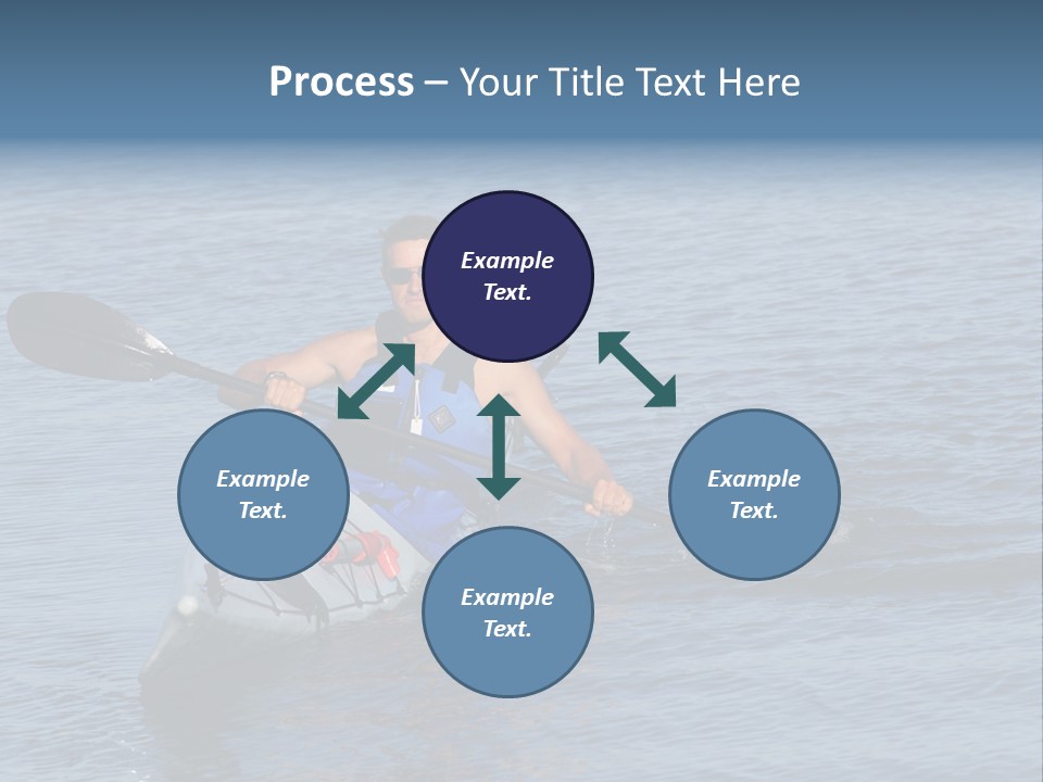 A Man Is Paddling A Kayak In The Water PowerPoint Template
