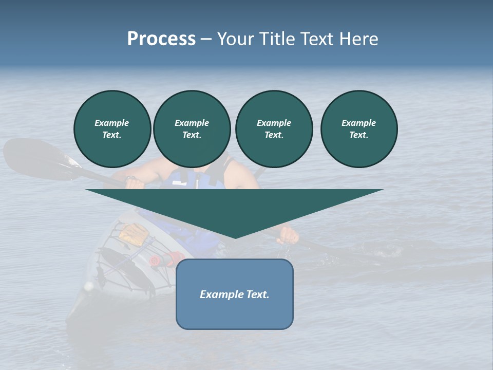 A Man Is Paddling A Kayak In The Water PowerPoint Template