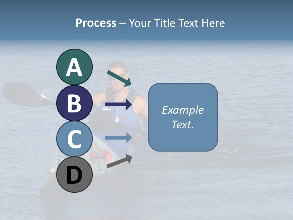A Man Is Paddling A Kayak In The Water PowerPoint Template