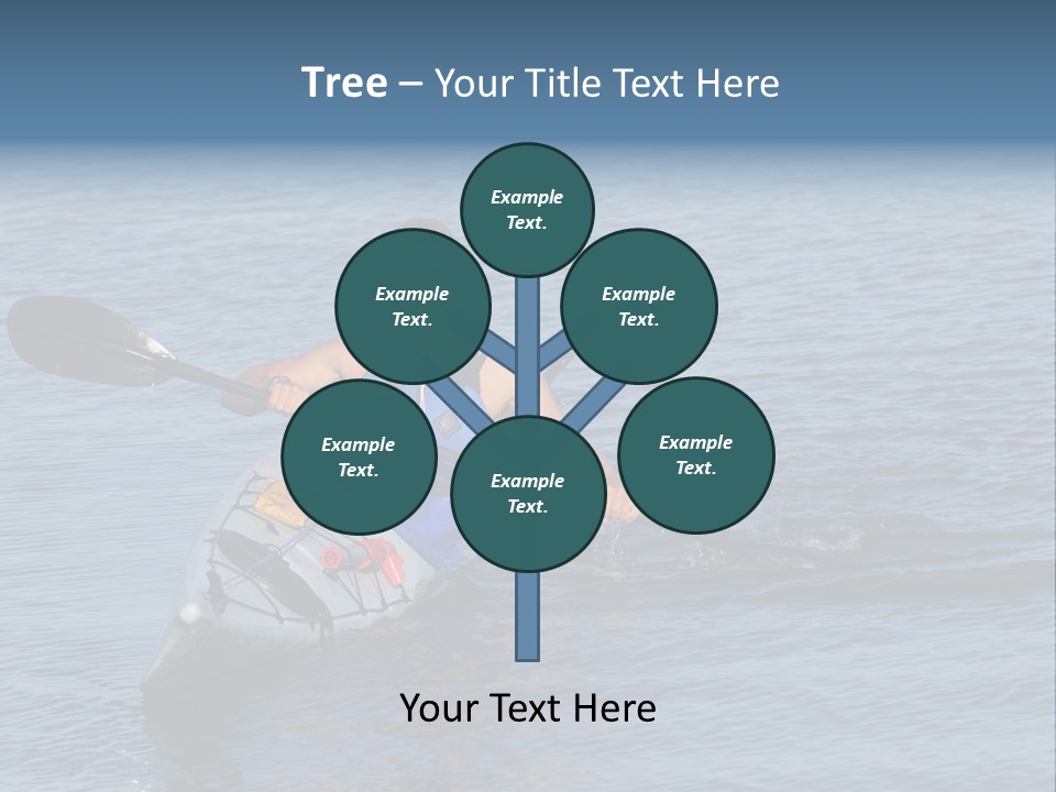 A Man Is Paddling A Kayak In The Water PowerPoint Template