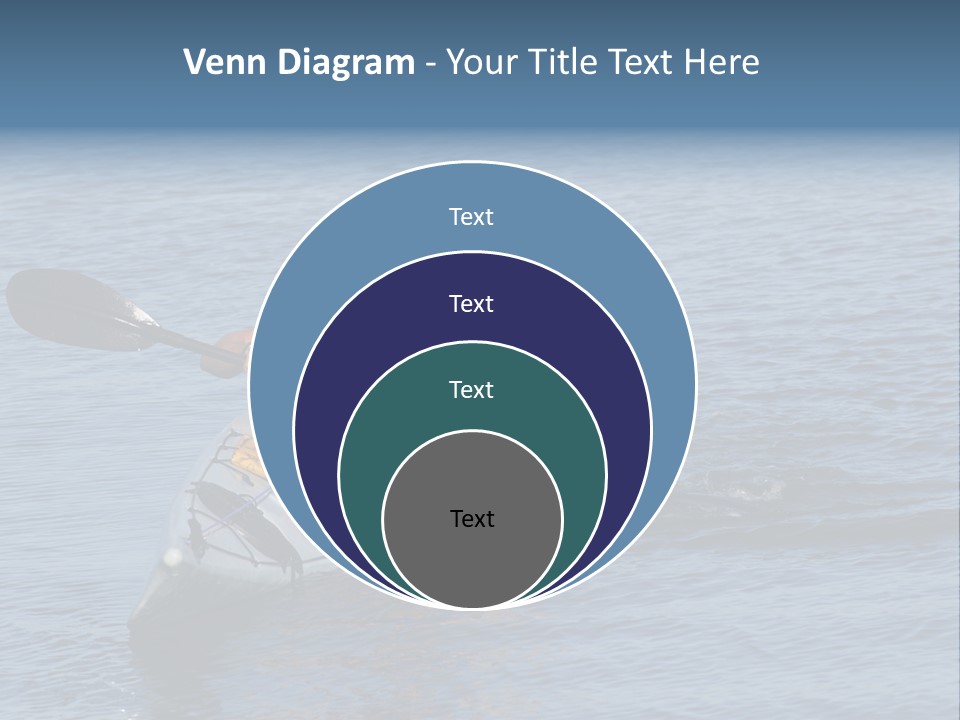 A Man Is Paddling A Kayak In The Water PowerPoint Template