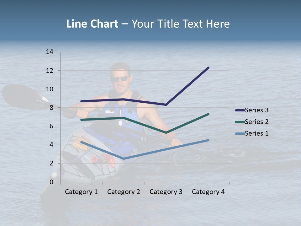 A Man Is Paddling A Kayak In The Water PowerPoint Template