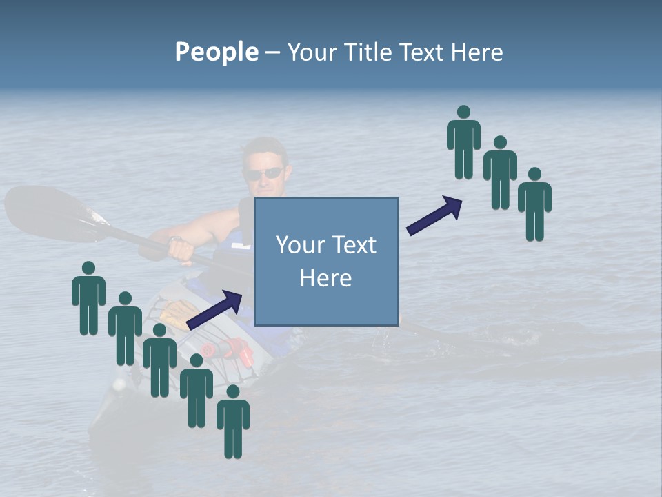 A Man Is Paddling A Kayak In The Water PowerPoint Template