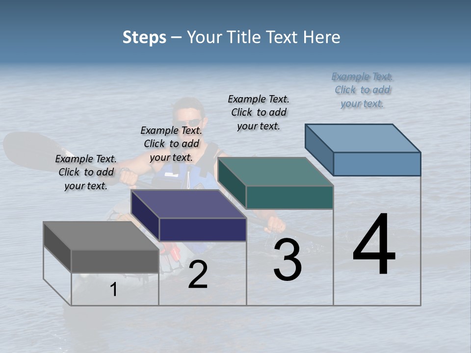 A Man Is Paddling A Kayak In The Water PowerPoint Template