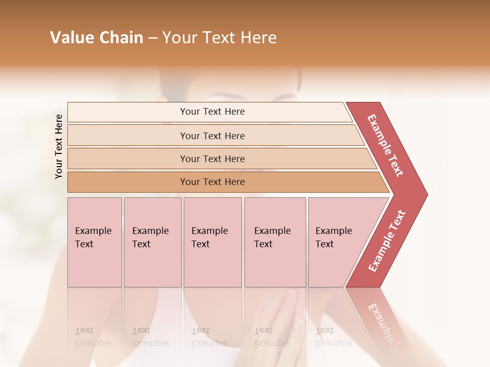 A Woman In A White Tank Top Holding Her Hands Together PowerPoint Template