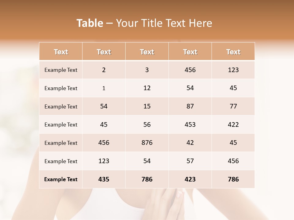 A Woman In A White Tank Top Holding Her Hands Together PowerPoint Template