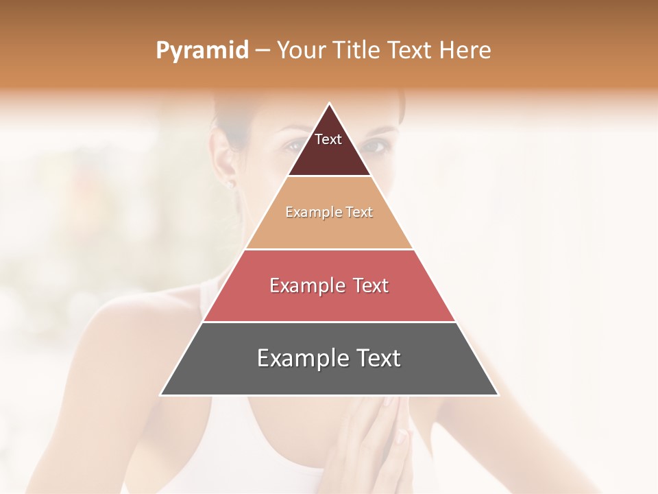 A Woman In A White Tank Top Holding Her Hands Together PowerPoint Template