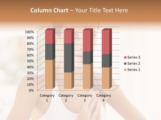 A Woman In A White Tank Top Holding Her Hands Together PowerPoint Template