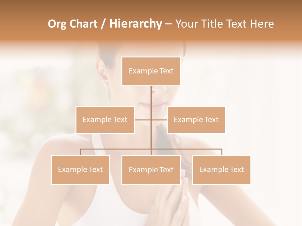 A Woman In A White Tank Top Holding Her Hands Together PowerPoint Template