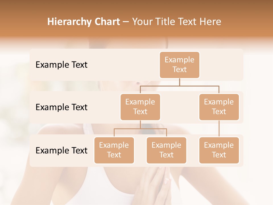 A Woman In A White Tank Top Holding Her Hands Together PowerPoint Template